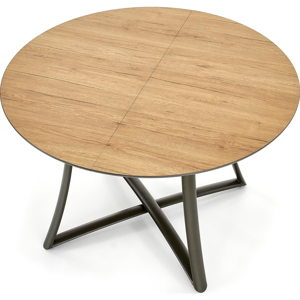 Обеденный стол «Halmar» Moretti, раскладной, дуб натуральный/черный