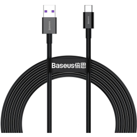 Кабель «Baseus» Superior, Fast Charging Data USB to Type-C 66W, Black, CATYS-A01, 2 м