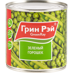 Го­ро­шек зе­ле­ный кон­сер­ви­ро­ван­ный «Green Ray» 425 г