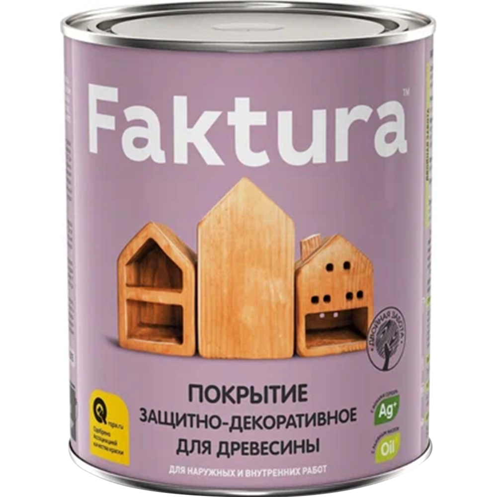 Пропитка для дерева «Faktura» защитно-декоративное, для древесины, 209262, золотой дуб, 2.5 л