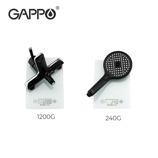 Смеситель для ванны Gappo G3203-6 Черный