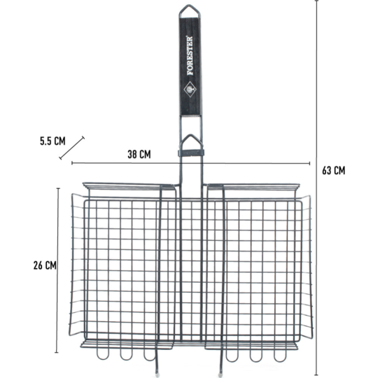 Решетка-гриль «Forester» с антипригарным покрытием, 24х30 см