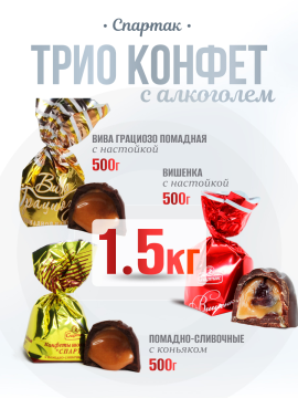 Конфеты с жидким алкоголем 1500 гр