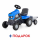 Каталка-трактор с педалями "Turbo" (синяя) с полуприцепом (копия)