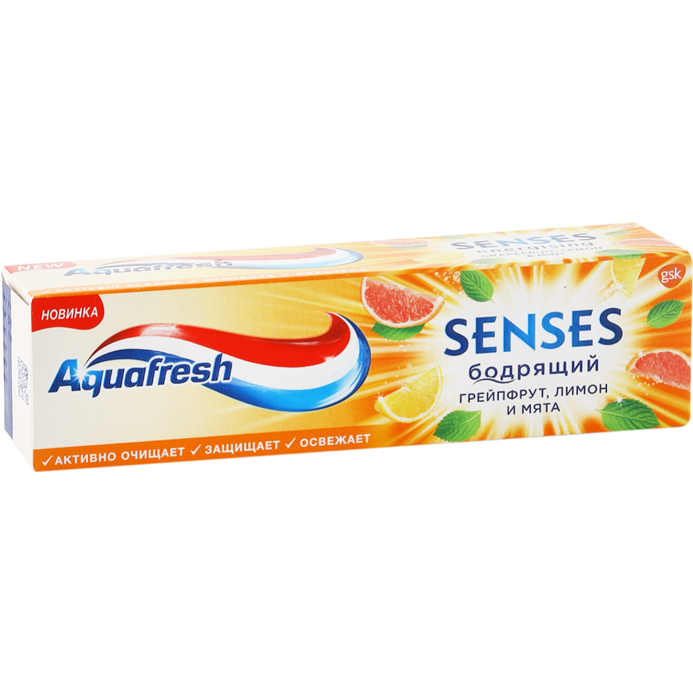 Зубная паста «Aquafresh» Senses, бодрящий, 75 мл