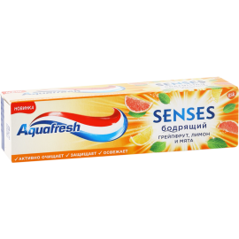 Зубная паста «Aquafresh» Senses, бодрящий, 75 мл