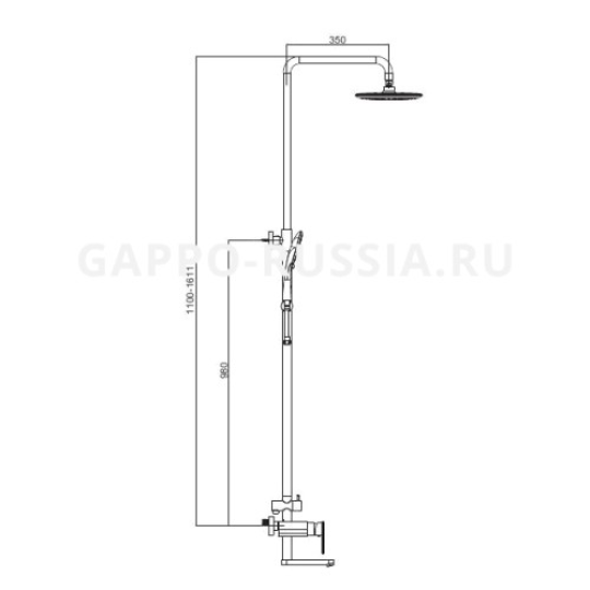 Душевая система Gappo G2419 Хром