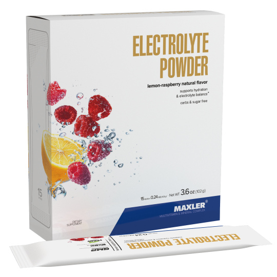 Электролиты Maxler Electrolyte Powder 15x6,8 g box - Lemon-Raspberry