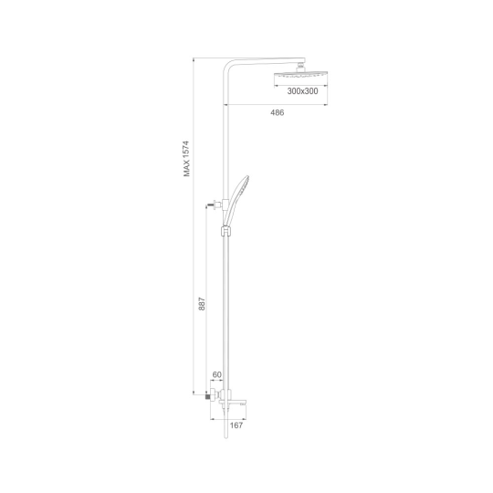 Душевая система с термостатом Gappo G2418-40 Хром