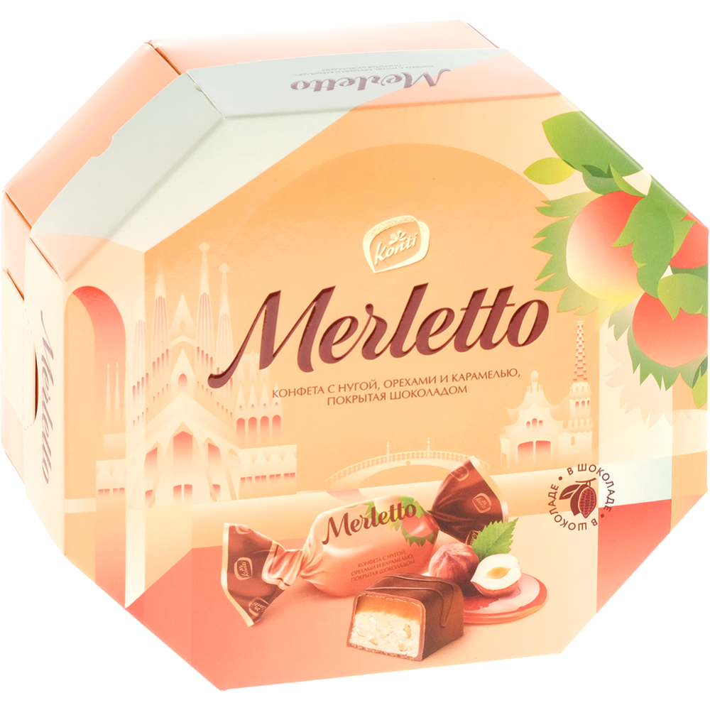 Конфеты «Merletto» нуга, орехи и карамель, 150 г #0