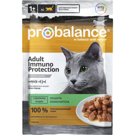 Корм для кошек «ProBalance» ProBalance Immuno Protection, кролик, 85 г