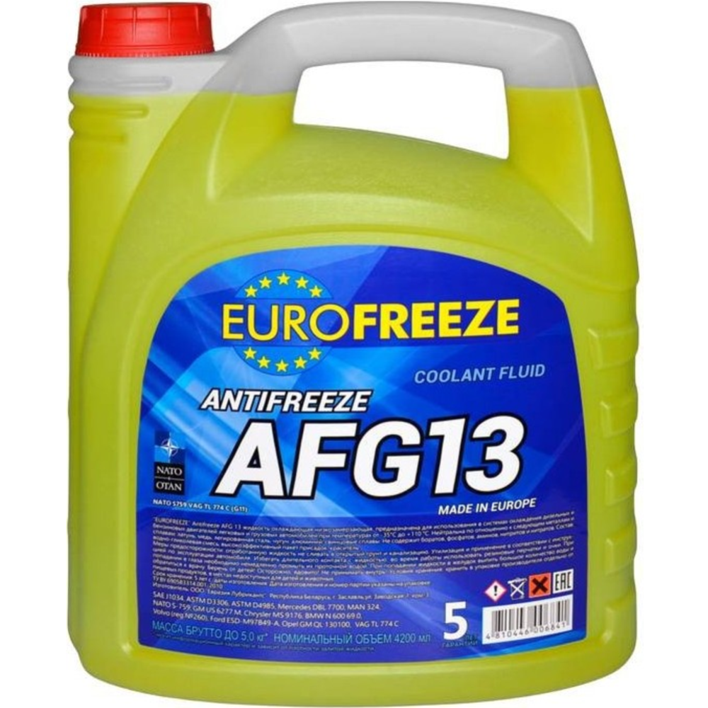 Антифриз «Eurofreeze» AFG 13, желтый, 4.8 кг