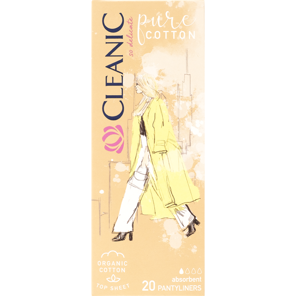 Ежедневные женские прокладки «Cleanic» Pure Cotton, 20 шт