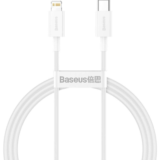 Кабель «Baseus» Superior, Fast Charging Data Type-C to iP PD 20W, White, CATLYS-C02, 2 м