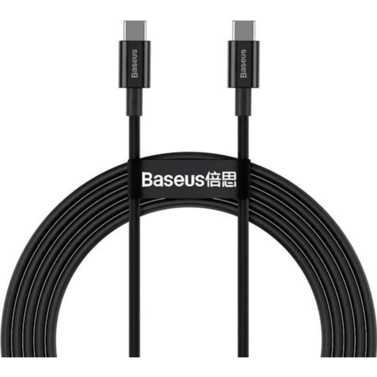 Кабель «Baseus» Superior, Fast Charging Data Type-C to Type-C 100W, Black, CATYS-B01, 1 м