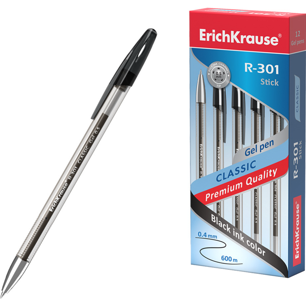 Ручка гелевая «Erich Krause» Gel Stick, 53347, черный