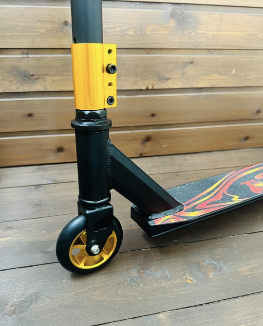 Трюковой детский трюковый для трюков подростковый самокат прыжковый Suncolor Scooter (золотисто-красный) 7+, арт. D10, подарок на день рождения, подарок на новый год, новогодний подарок