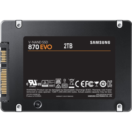 SSD диск «Samsung» 870 EVO 2TB, MZ-77E2T0B/EU