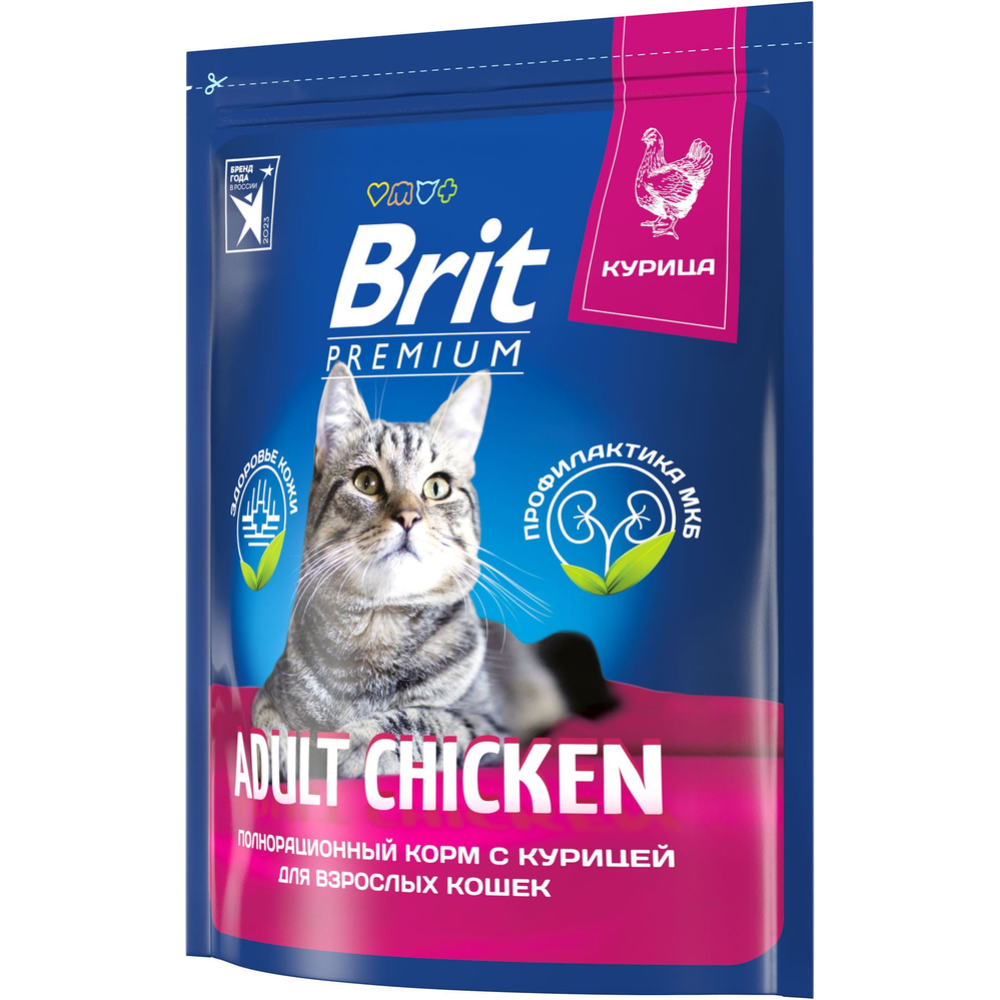 Корм для кошек «Brit» Premium, Cat Adult Chicken, с курицей, 5049646 2 кг