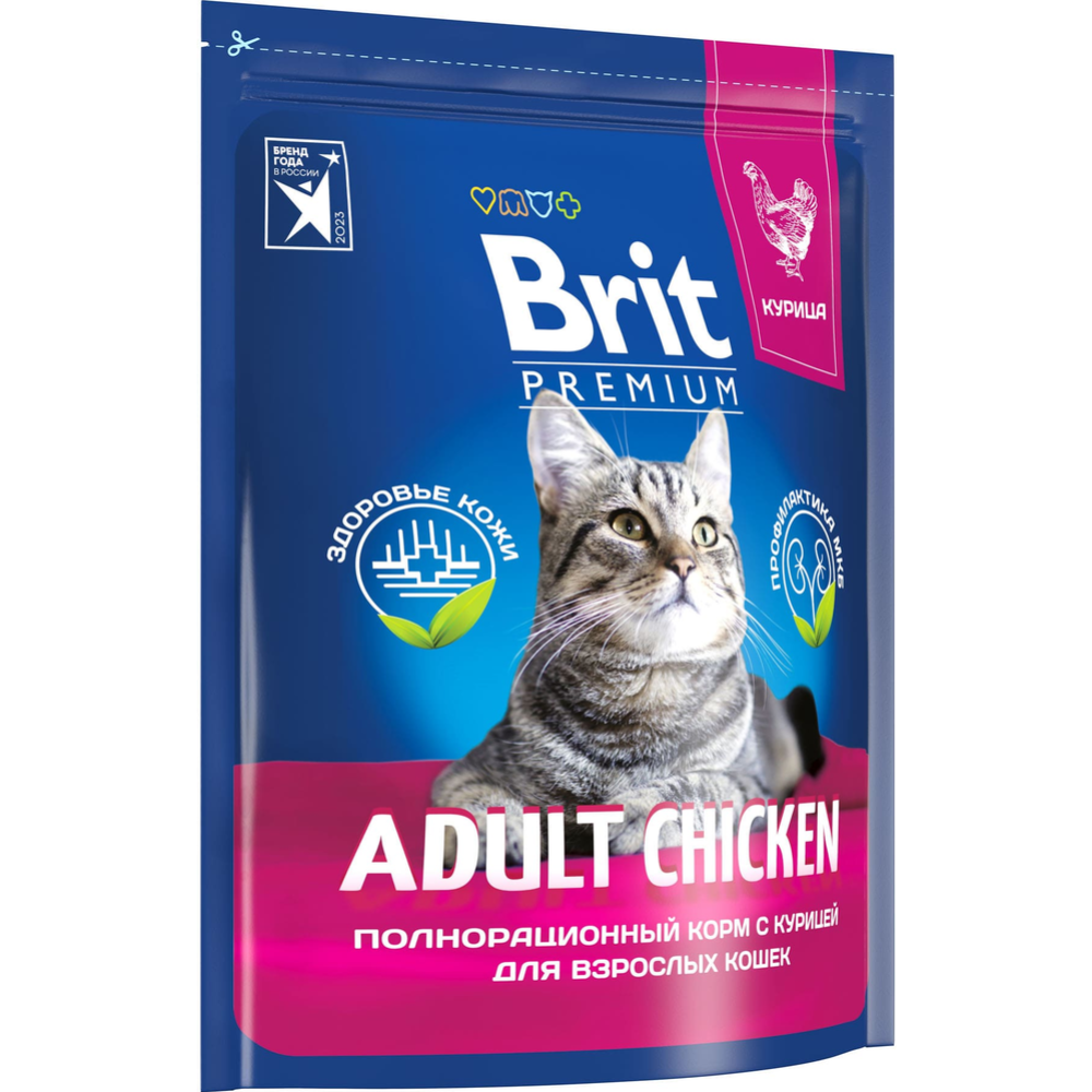 Корм для кошек «Brit» Premium, Cat Adult Chicken, с курицей, 5049646 2 кг