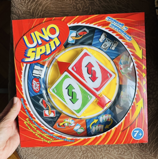 Настольная карточная игра УНО UNO SPIN, настольная игра для детей, настолки, настольная игра для взрослых, подарок на новый год, подарок на день рождения, новогодний подарок