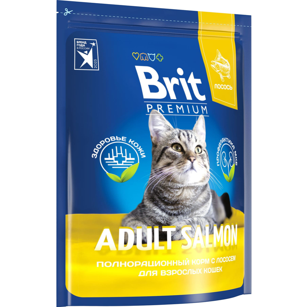 Корм для кошек «Brit» Premium, Adult Salmon, с лососем, 5049615 2 кг