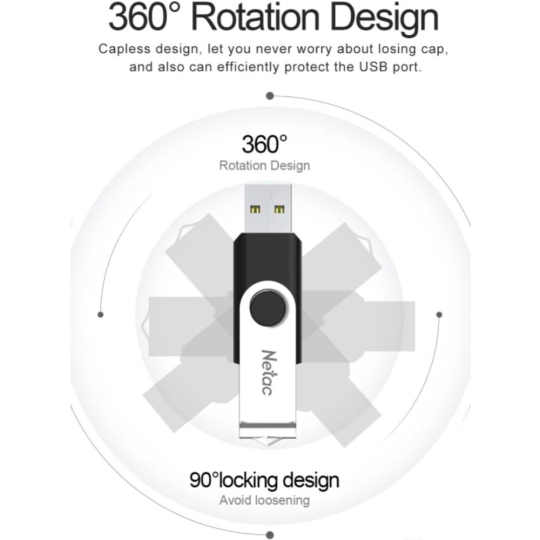 USB-накопитель «Netac» U505, USB 3.0, 128GB, NT03U505N-128G-30BK