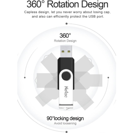 USB-накопитель «Netac» U505, USB 3.0, 128GB, NT03U505N-128G-30BK