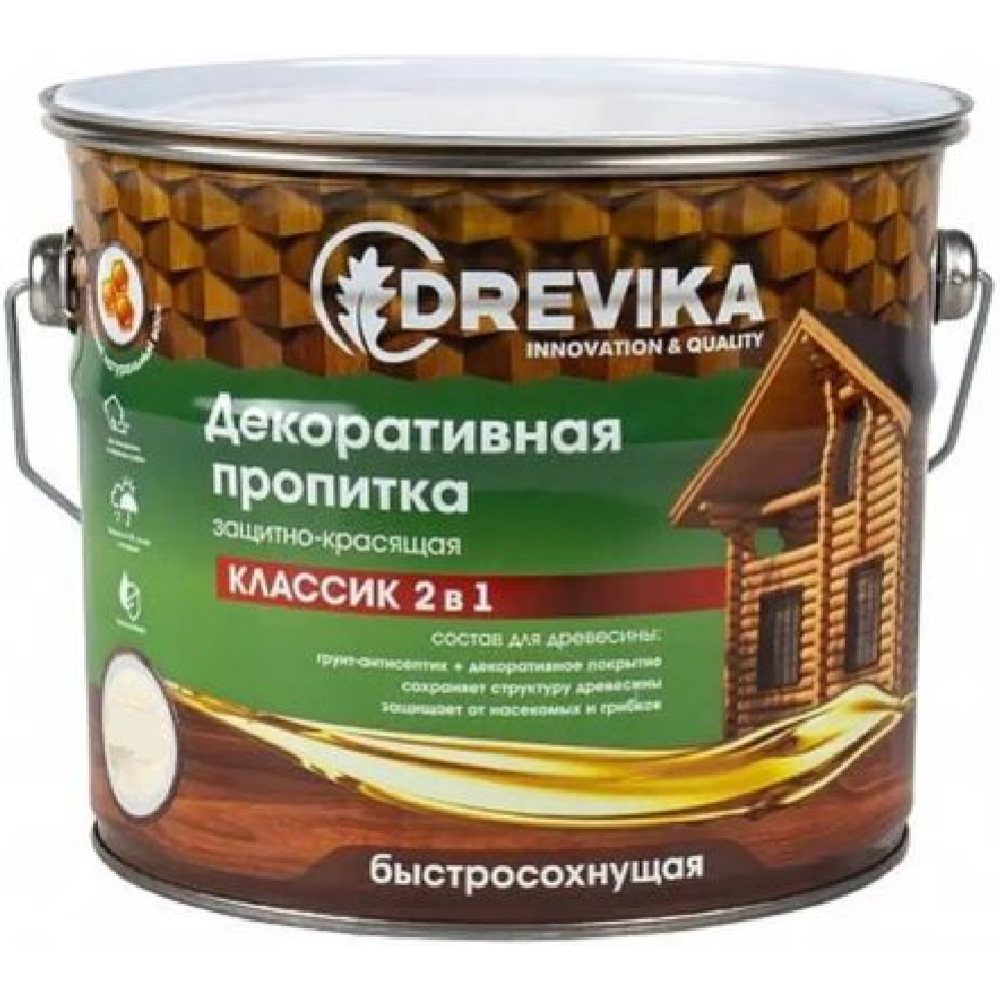 Пропитка «Drevika» 3 499, орех, 2.7 л