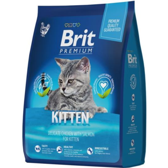 Корм для котят «Brit» Premium, Kitten, с курицей, 5049684 8 кг