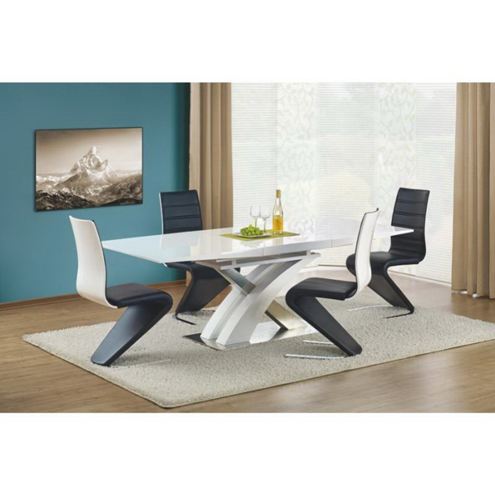 Обеденный стол «Halmar» Sandor, раскладной, белый