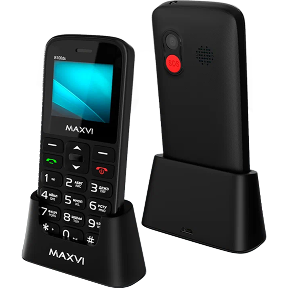 Картинка товара Мобильный телефон «Maxvi» B100ds, black