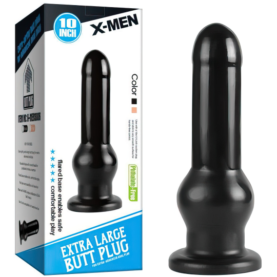 Нереалистичный фаллос на присоске X-Men Butt Plug 26 см