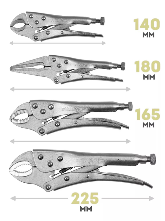 Клещи зажимные "Морзе" 4шт Vorel 44110