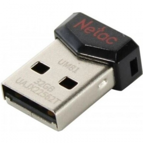 USB-на­ко­пи­тель «Netac» UM81 Ultra compact, USB 2.0, 32GB, NT03UM81N-032G-20BK