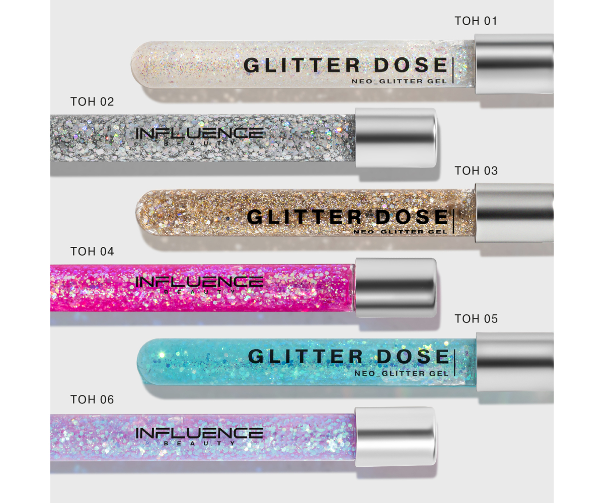 Глиттер Influence Beauty Glitter Dose на гелевой основе тон 05 голубо-лазурный 6.5мл