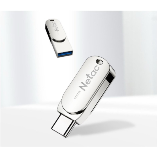 USB-накопитель «Netac» U785С, USB 3.0+TypeC, 32GB, NT03U785C-032G-30PN