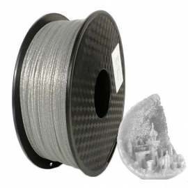 Пластик для 3D принтера (TOYAR) PLA 1.75мм/1кг Сверкающий серебряный