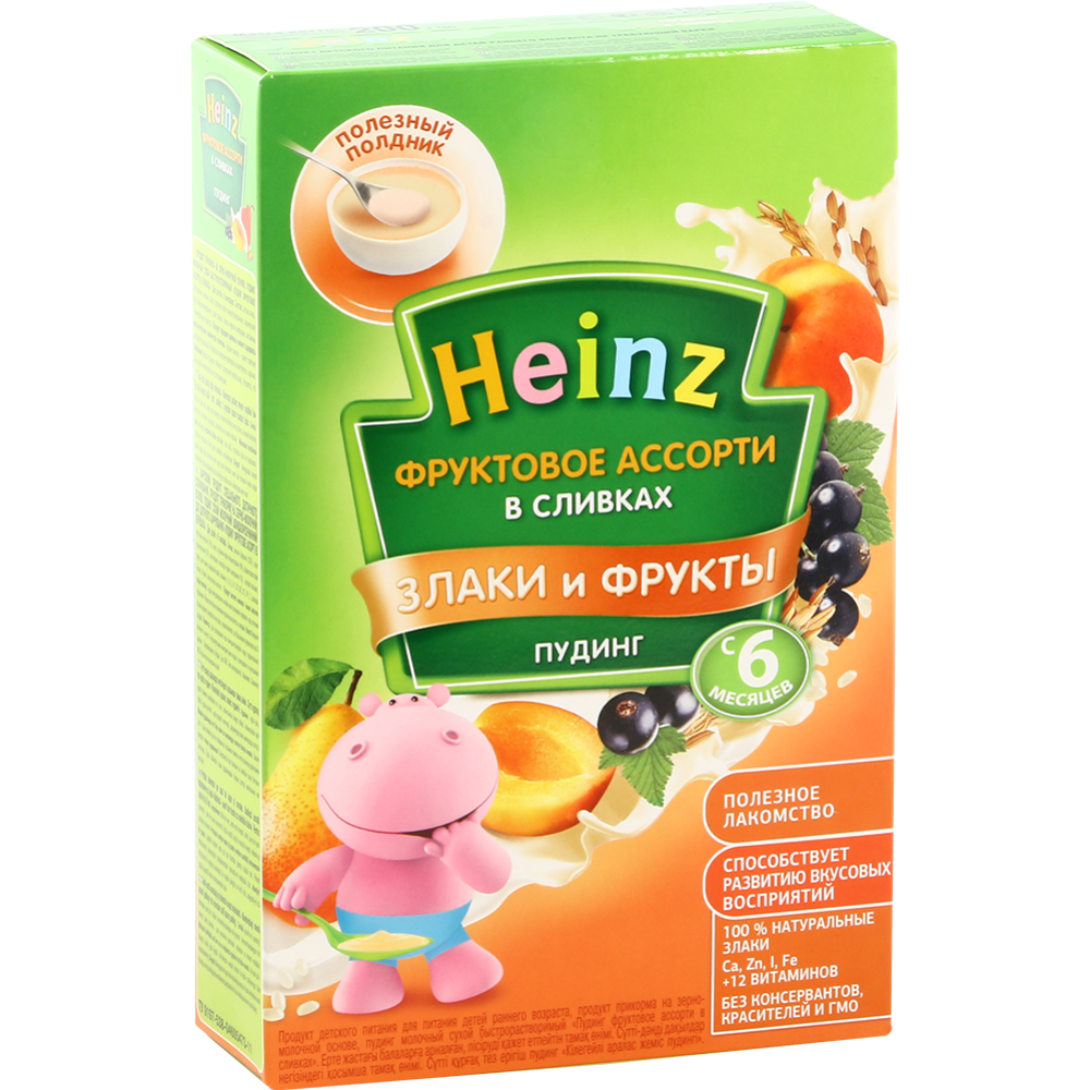 Пудинг сухой «Heinz» фруктовое ассорти, в сливках, 200 г #0