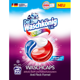 Капсулы для стирки «Der Waschkonig» Color, 22 шт