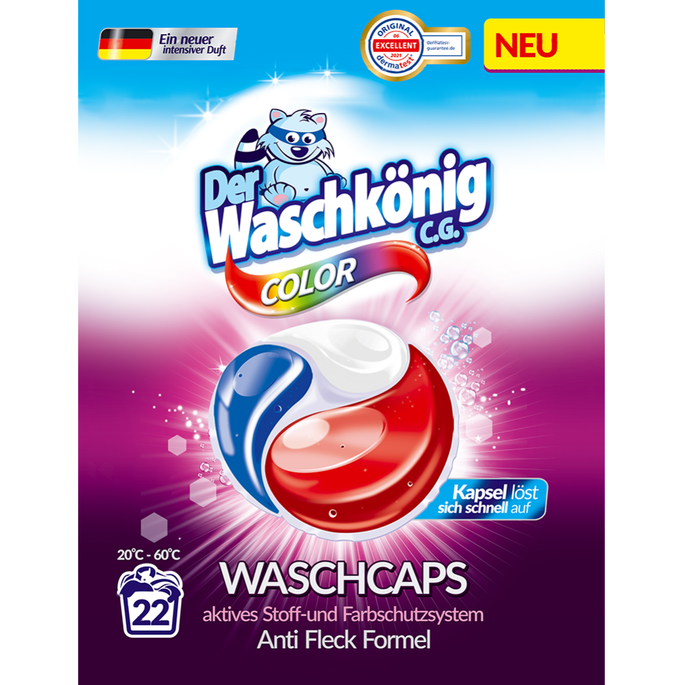 Картинка товара Капсулы для стирки «Der Waschkonig» Color, 22 шт