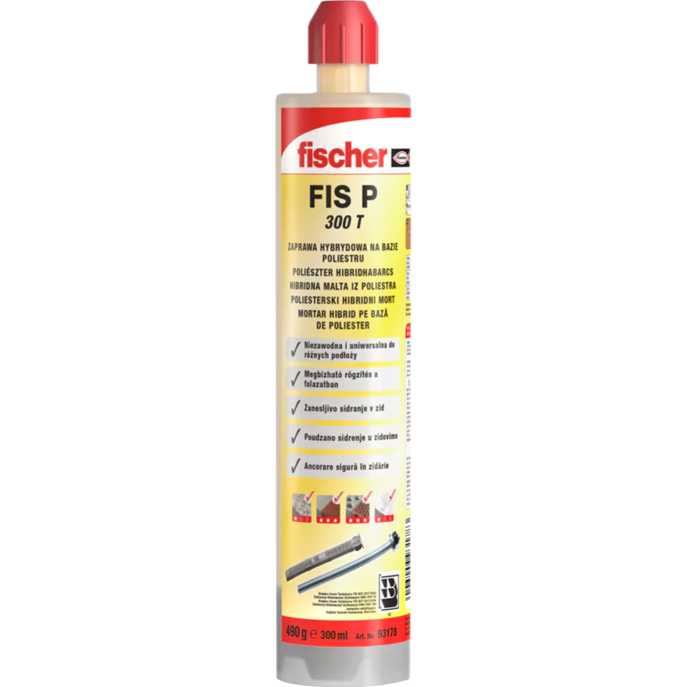 Химический анкер «Fischer» FIS P 300, 93178f, 300 мл