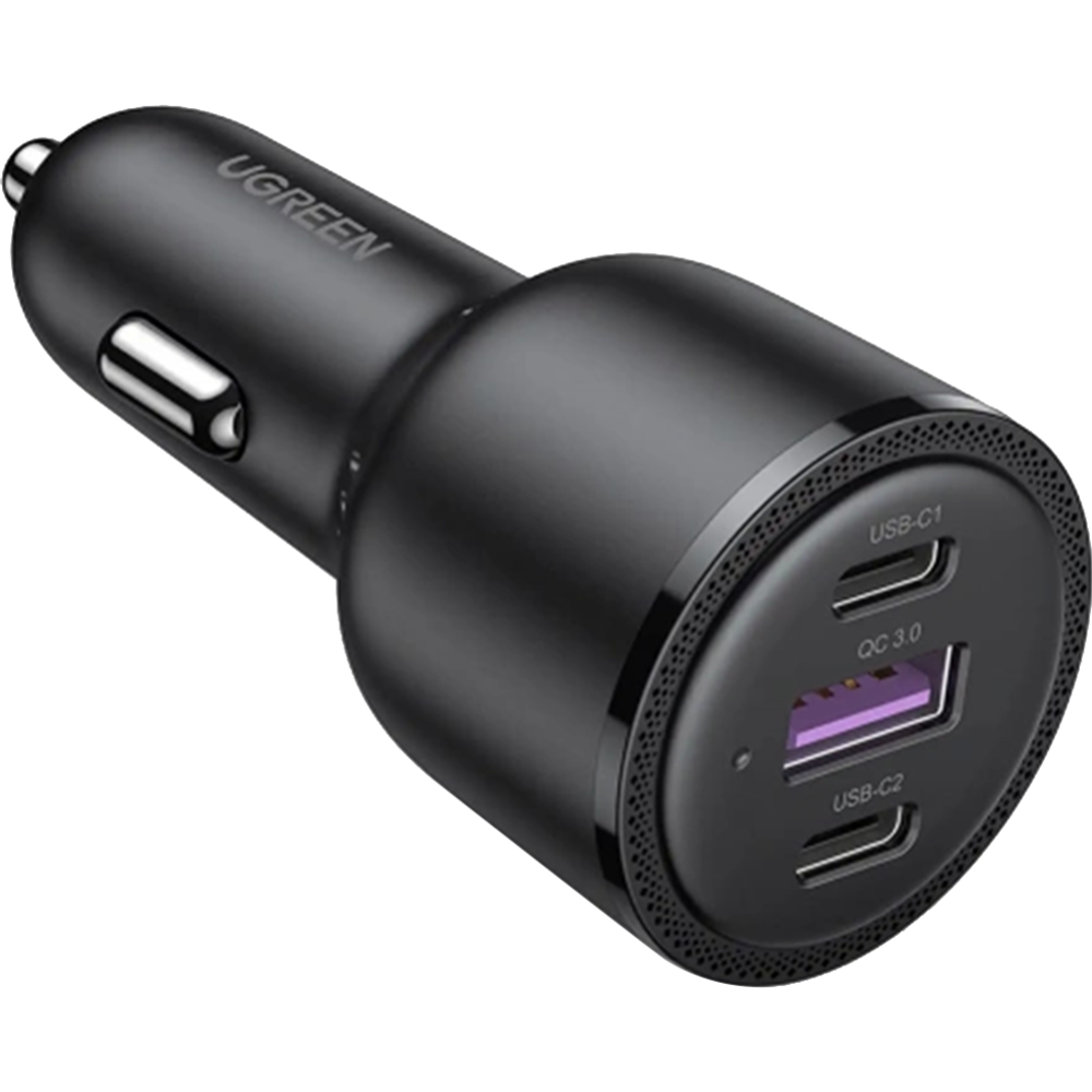 Автомобильное зарядное устройство «Ugreen» 2USB-C PD+USB-A 69W Fast Car Charger CD239, Black 20467