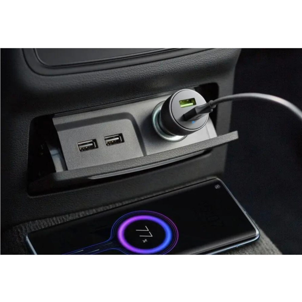 Автомобильное зарядное устройство «Ugreen» USB-C PD+USB-A QC 42.5W Fast Car Charger CD213, Gray 60980