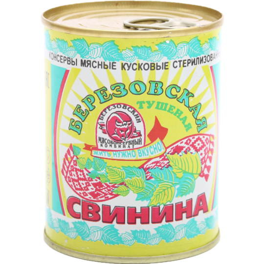 Консервы мясные «Березовский МК» свинина Березовская тушеная, 38 г