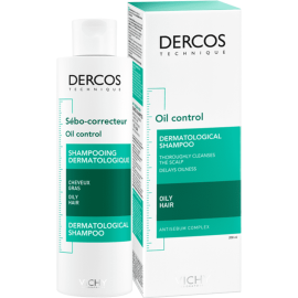 Шампунь для волос «Vichy» Dercos Technique Oil Control, регулирующий, для жирных волос, 200 мл