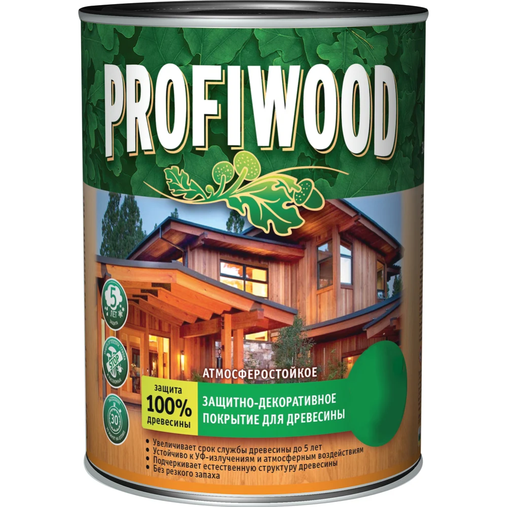 Защитно-декоративный состав «Profiwood» для древесины, рябина, 2.5 л