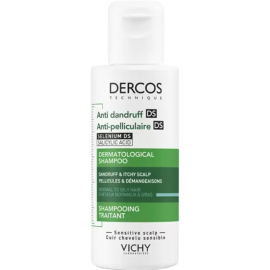 Шампунь для волос «Vichy» Dercos Technique для нормальных и жирных волос, интенсивный, против перхоти DS, 75 мл