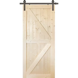 Дверь межкомнатная «Wood Goods» ДГ-АМБ, сосна неокрашенная, 80x200 см