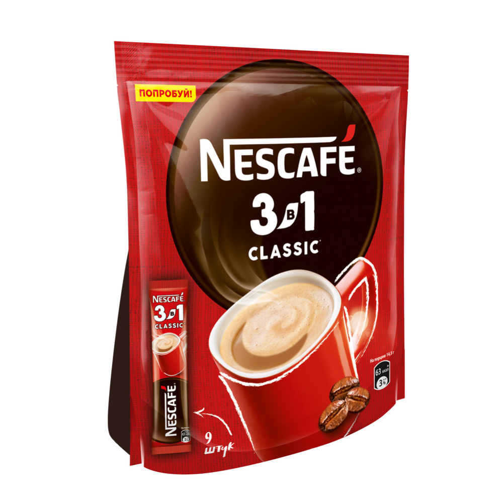 Напиток кофейный порционный «Nescafe» Classic 3 в 1, 9 х 14,5 г #7